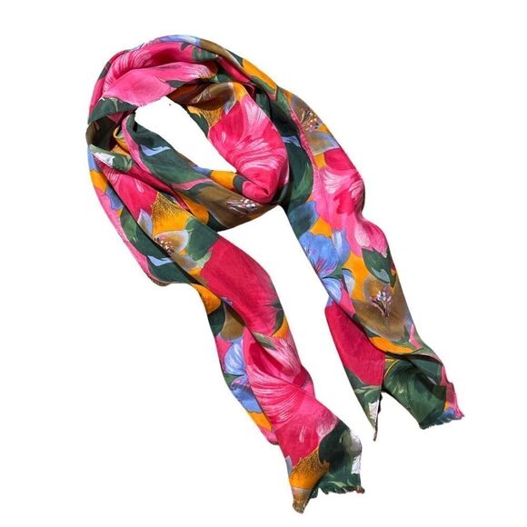 EXPRESS COMPAGNIE INTERNATIONAL / Vintage Silk Scarf - Picture 1 of 11